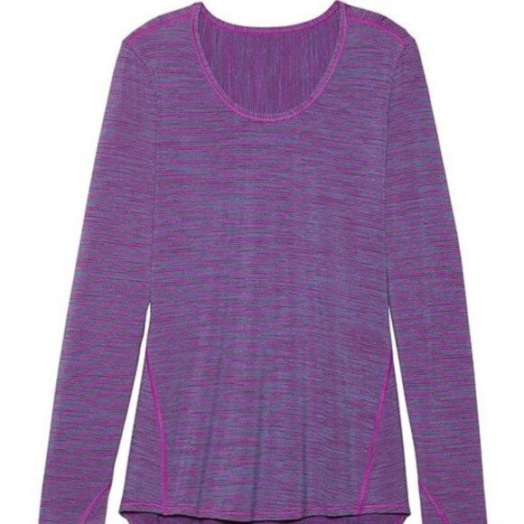 Athleta Long Sleeve Spacedye Tee - Picture 1 of 6